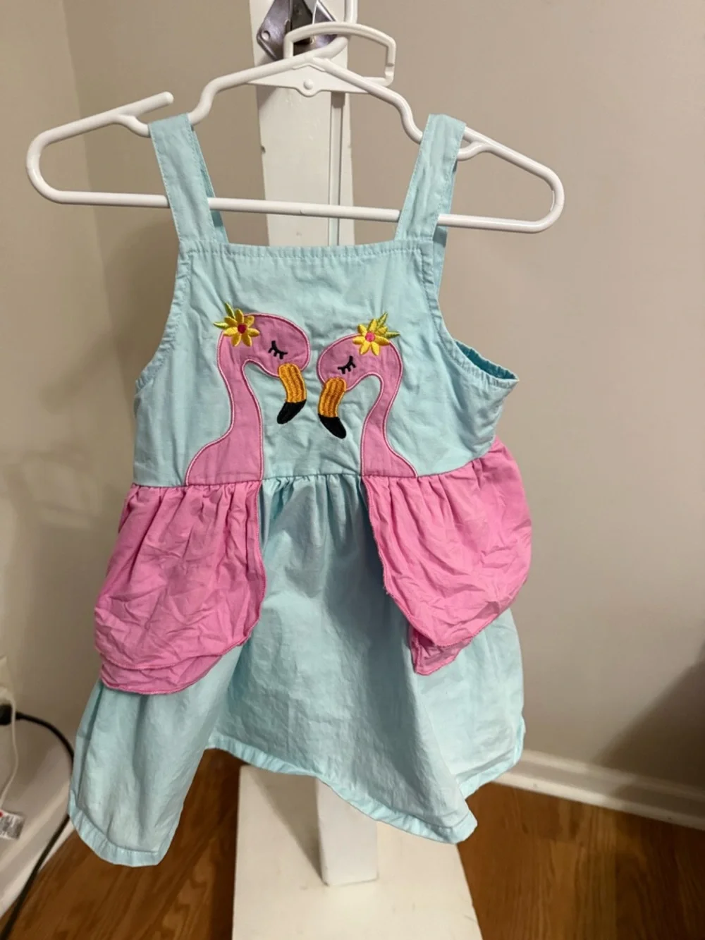 Baby Essentials Flamingo Dress & Diaper Cover